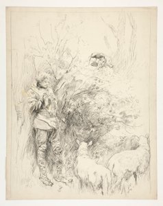 La canzone del narciso. Pastore e sciocco da Edwin Austin Abbey