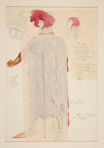 Il re armato, bozzetto di costume per Henry Irving