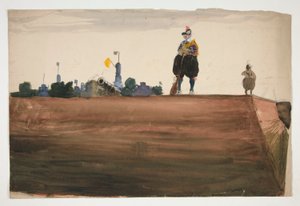 Due sentinelle in cima a un muro di fortezza da Edwin Austin Abbey