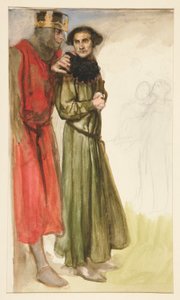 Scena shakespeariana non identificata (due uomini) da Edwin Austin Abbey