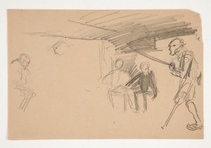 Illustrazione non Identificata per Oliver Goldsmith da Edwin Austin Abbey