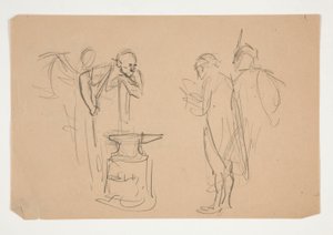 Illustrazione non identificata per Oliver Goldsmith da Edwin Austin Abbey