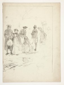 Illustrazione senza titolo per Oliver Goldsmith da Edwin Austin Abbey