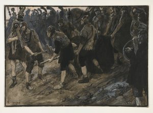 Ventidio entra in trionfo, il cadavere di Pacoro portato davanti a lui, Atto III, scena i, Antonio e Cleopatra da Edwin Austin Abbey