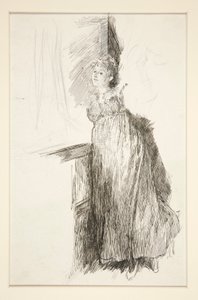 Donna alla finestra - illustrazione non identificata