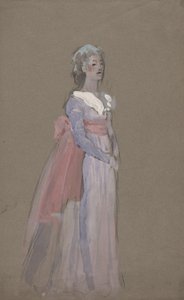 Donna in abito impero - studio di costume per La Tosca da Edwin Austin Abbey