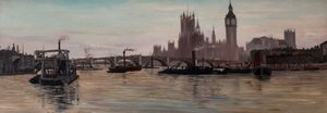 Il Tamigi a Westminster, 1878 da Edwin Edwards