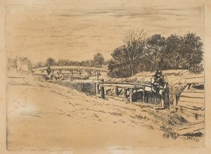 Whistler a Moulsey [Molesey Lock] da Edwin Edwards