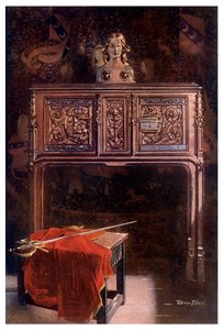 Credenza in quercia scolpita di Luigi XII