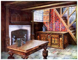 Cassettone intarsiato Nonsuch, 1910 da Edwin Foley