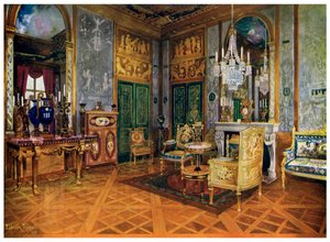 Salon de Musique di Maria Antonietta, Camera da letto, Palazzo di Fontainebleau, Francia