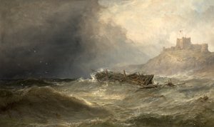 Brigantino alla deriva al largo di Bamborough, Northumberland, 1875 da Edwin Hayes