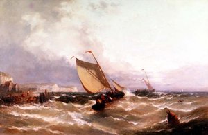 Barche da Pesca al Largo di una Costa da Edwin Hayes