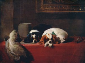 Spaniel di Re Carlo, gli animali domestici dei Cavalieri, 1845, c1915