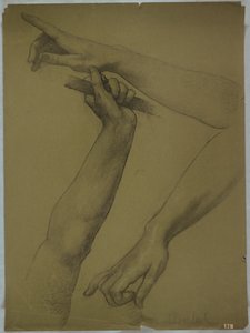 Tre studi di braccia da Edwin Howland Blashfield