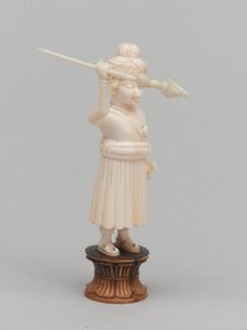 Pedone nero, pezzo degli scacchi, India, circa 1820 da Edwin John Alexander