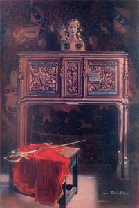 Credenza in quercia scolpita--Luigi XII da Edwin John Foley
