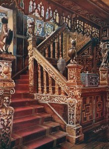 Scala in quercia scolpita, Godinton