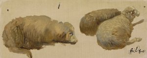 Tre pecore a riposo da Edwin Landseer