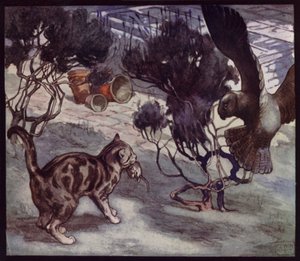 Cacciatori di topi rivali, gatti e gufo