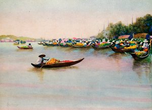 Il mercato fluviale, Bangkok da Edwin Norbury