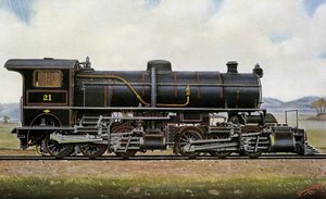 Locomotiva a vapore n. 21. Tra i mongoli: servizio composto Mallet nelle montagne Khingan, ferrovia Pechino - Kalgang da Edwin Thomas Rudd