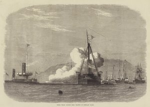 Prove di Tiro contro la HMS Glatton a Portland Roads da Edwin Weedon