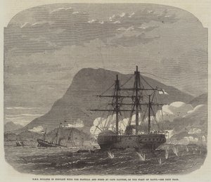 HMS Bulldog in Conflitto con la Flottiglia e i Forti a Capo Haitien, sulla Costa di Haiti da Edwin Weedon