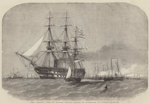 HMS Colossus, con la Flottiglia di Cannoniere, che lascia il Motherbank per Portland da Edwin Weedon