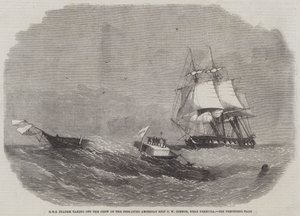 HMS Diadem che prende l