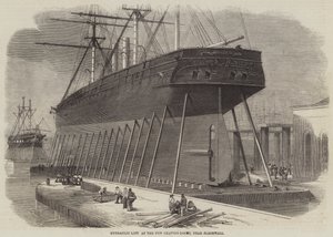 Ascensore idraulico ai nuovi bacini di carenaggio, vicino a Blackwall