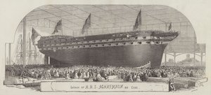 Varo della HMS Agamemnon, 90 cannoni da Edwin Weedon