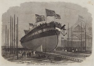 Varo della fregata a vapore di Sua Maestà Resistance a Millwall da Edwin Weedon