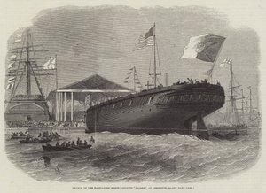 Varo della corvetta a vite portoghese Sagres, a Limehouse da Edwin Weedon