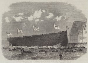 La Nostra Flotta Corazzata, Varo della Fregata a Vite Royal Alfred a Portsmouth, sabato scorso da Edwin Weedon