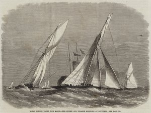 Royal London Yacht Club Match, la Sphinx e la Volante che girano a Southend da Edwin Weedon