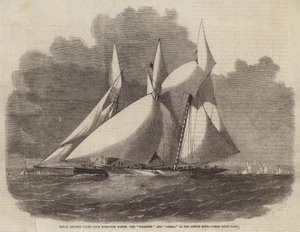 Regata di Schooner del Royal Thames Yacht Club, il Wildfire e il Vestal nel Lower Hope