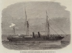 Il vapore confederato Rappahannock al molo di Calais