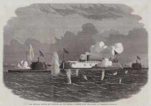 La Fregata Corazzata New Ironsides e Due Batterie Ericsson in Azione a Charleston
