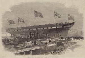 Il Varo della Fregata Greca Amalia, a Northfleet da Edwin Weedon