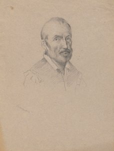 Ritratto di un Uomo, schizzo per la Firma del Patto nella Cabina del Mayflower da Edwin White