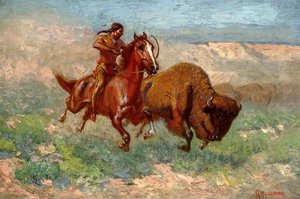 Un giovane Arapaho (olio su tela) da Edwin Willard Deming