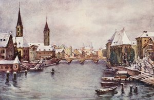 Il Reno: il fiume a Zurigo, inverno da Effie Jardine