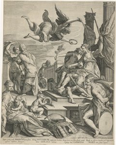 Allegoria con Giustizia, Pace e Carità da Egbert Jansz.