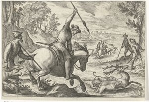 Paesaggio con caccia al cervo da Egbert Jansz.