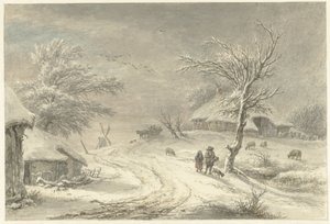 Paesaggio invernale a Exloo, Drenthe da Egbert van Drielst