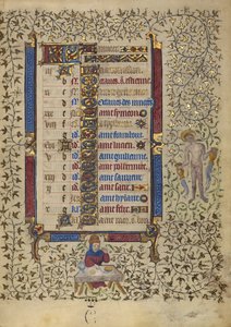 Pagina del calendario di gennaio; Festeggiamenti; Acquario da Egerton Master