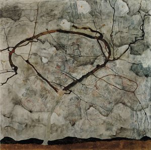 Albero autunnale in aria turbolenta, 1912 da Egon Schiele