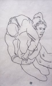 Essere abbracciati, 1918 da Egon Schiele