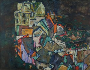 Mezzaluna di case III da Egon Schiele